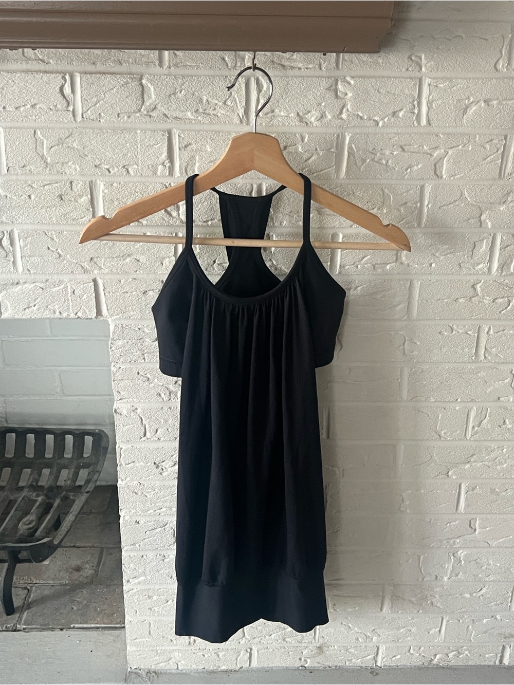 Lululemon Black Mesh Racerback Workout Tank Top – Built-In Bra